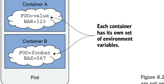 图 8.2 环境变量按容器设置
